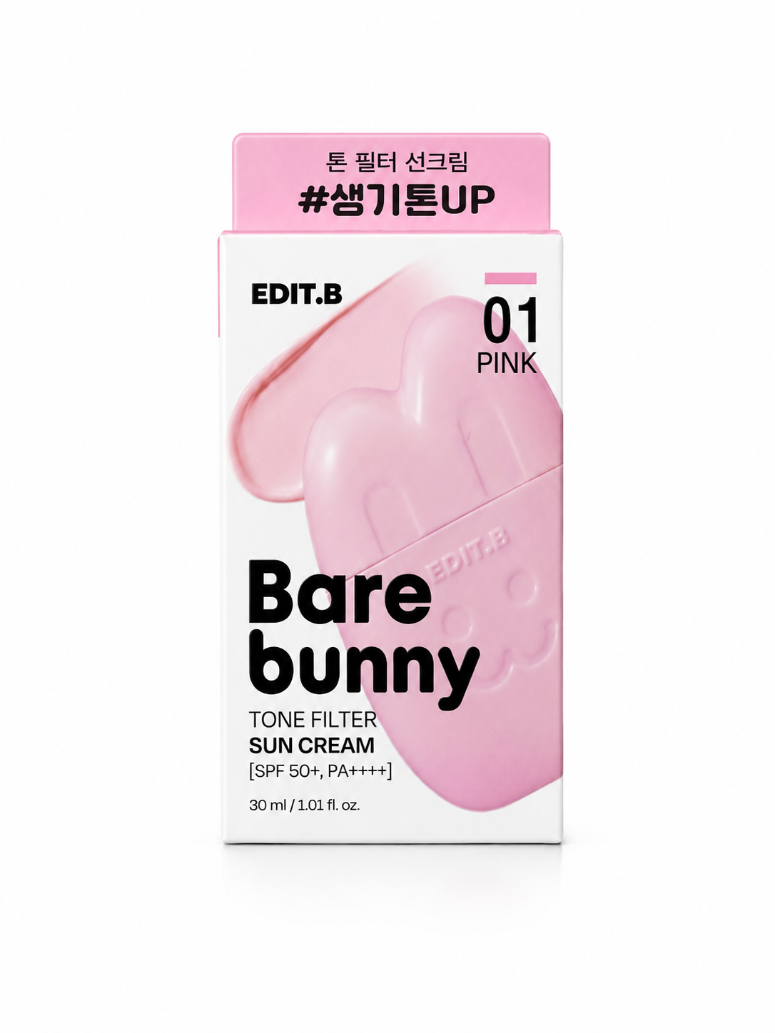 EDIT.B Bare Bunny Tone Filter Sun Cream 01 Pink SPF50+ PA++++ 30 ml
