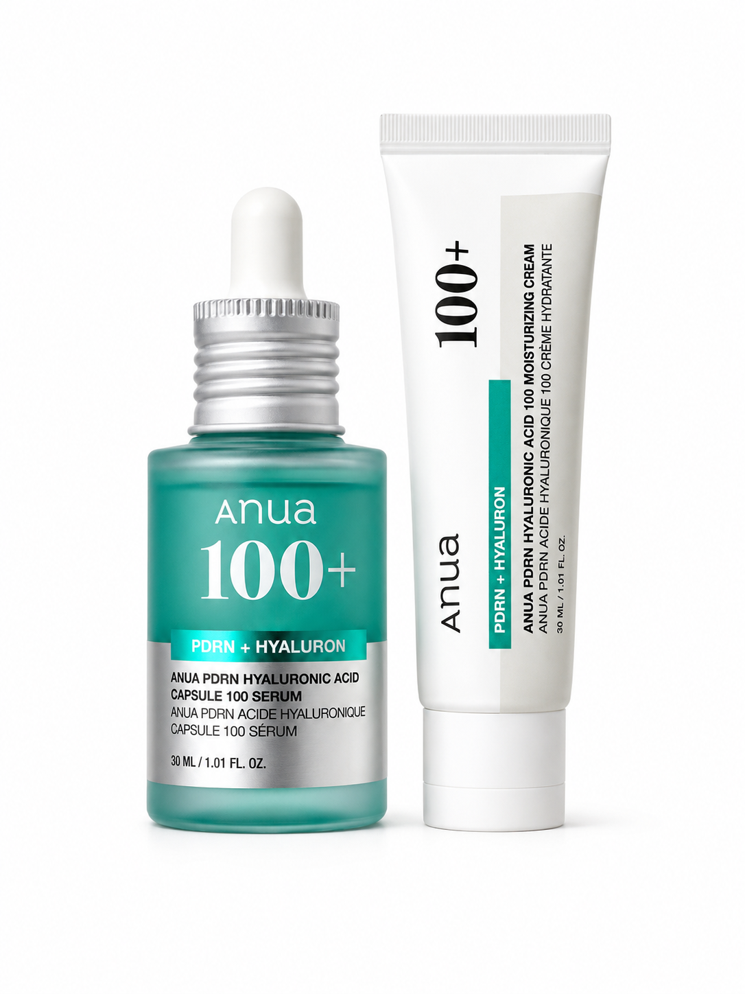 Anua PDRN Hyaluronic Acid Capsule 100 Serum 30 ml + PDRN Hyaluronic Acid 100 Moisturizing Cream 30 ml Set
