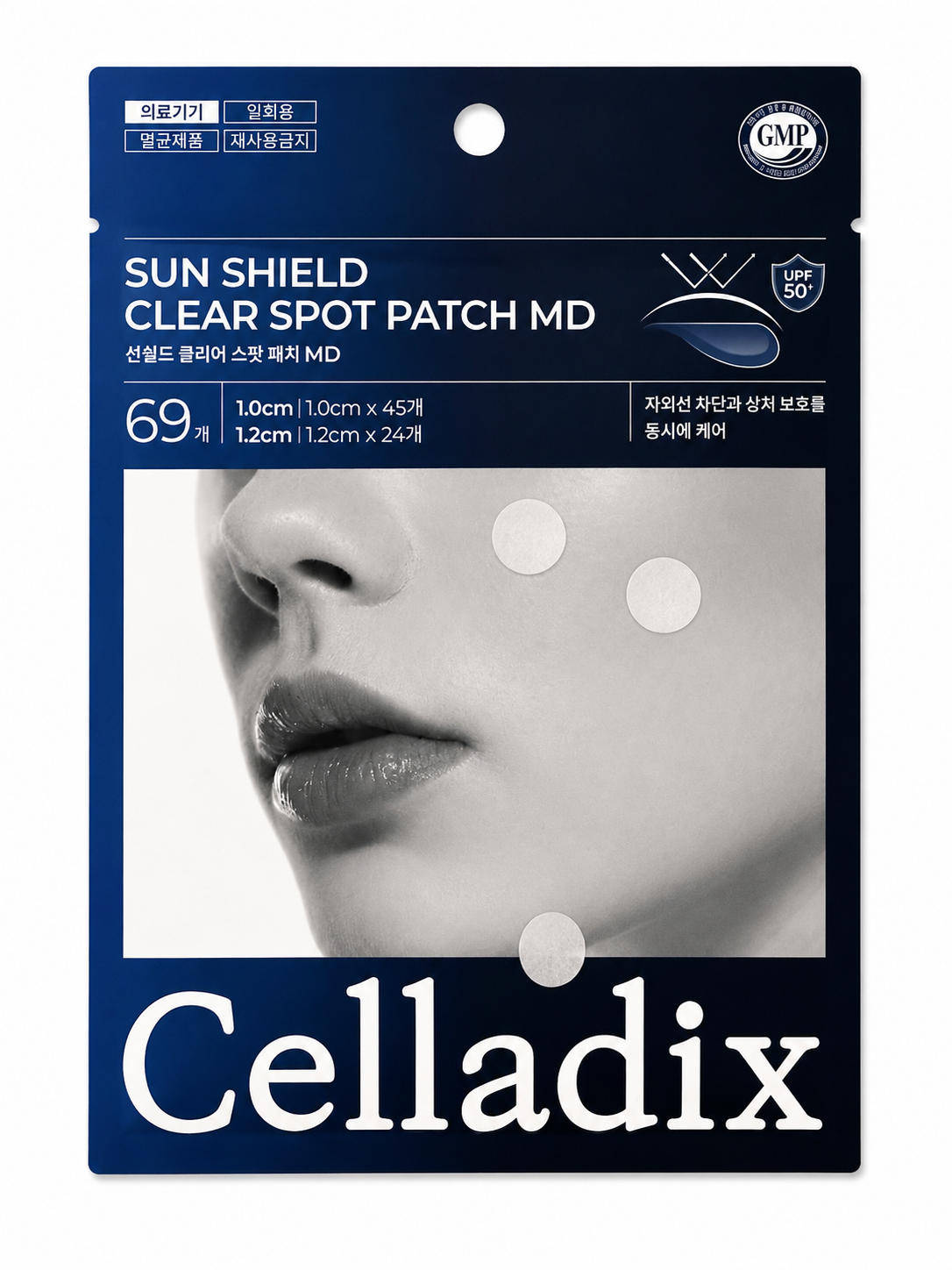 Celladix Sun Shield Clear Spot Patch MD SPF50+ UPF50+ (69 Adet)