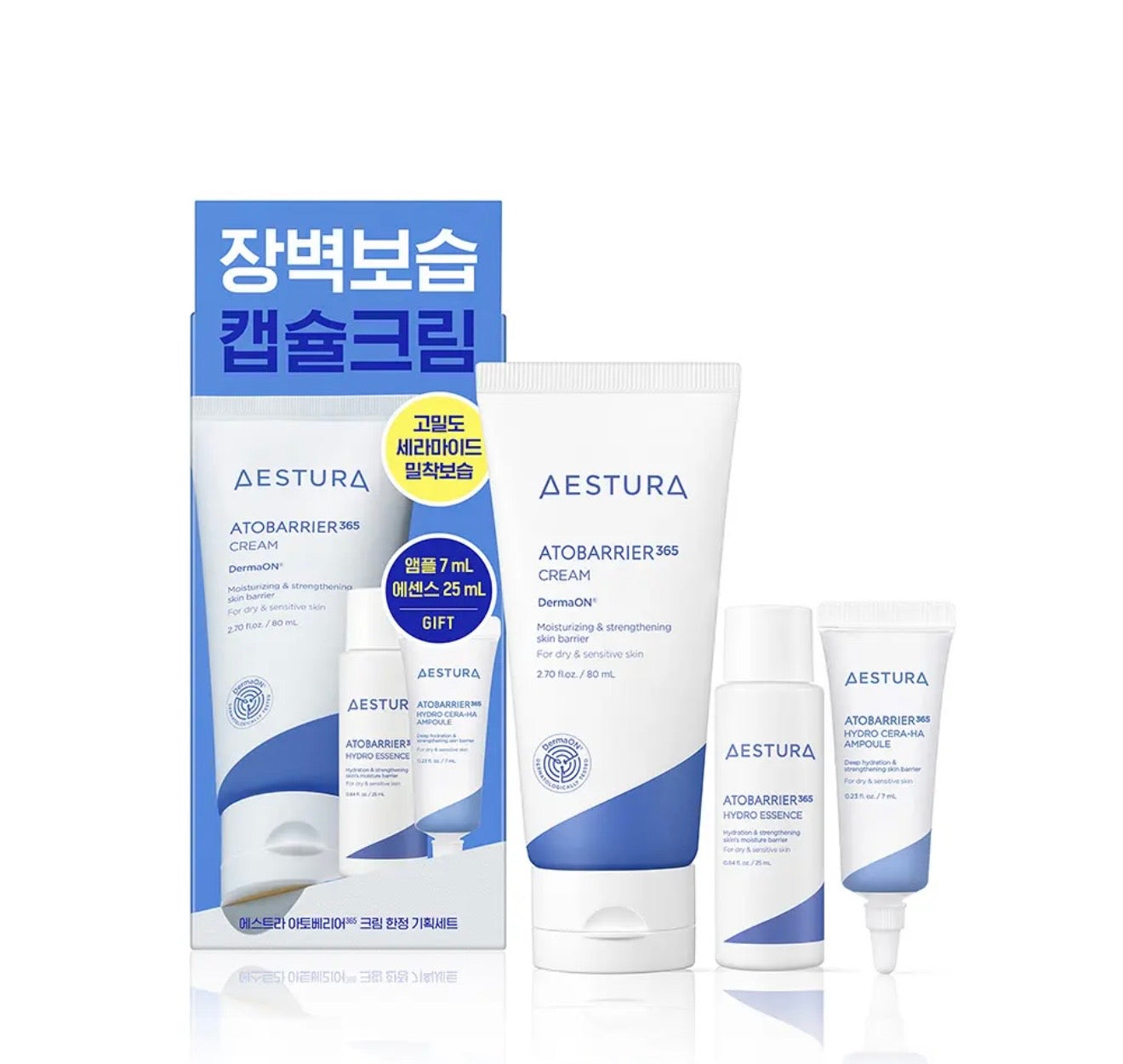 AESTURA Atobarrier365 Krem Seti 80 ml + Hidro Essence 25 ml + Hydro Cera-HA Ampul 7 ml
