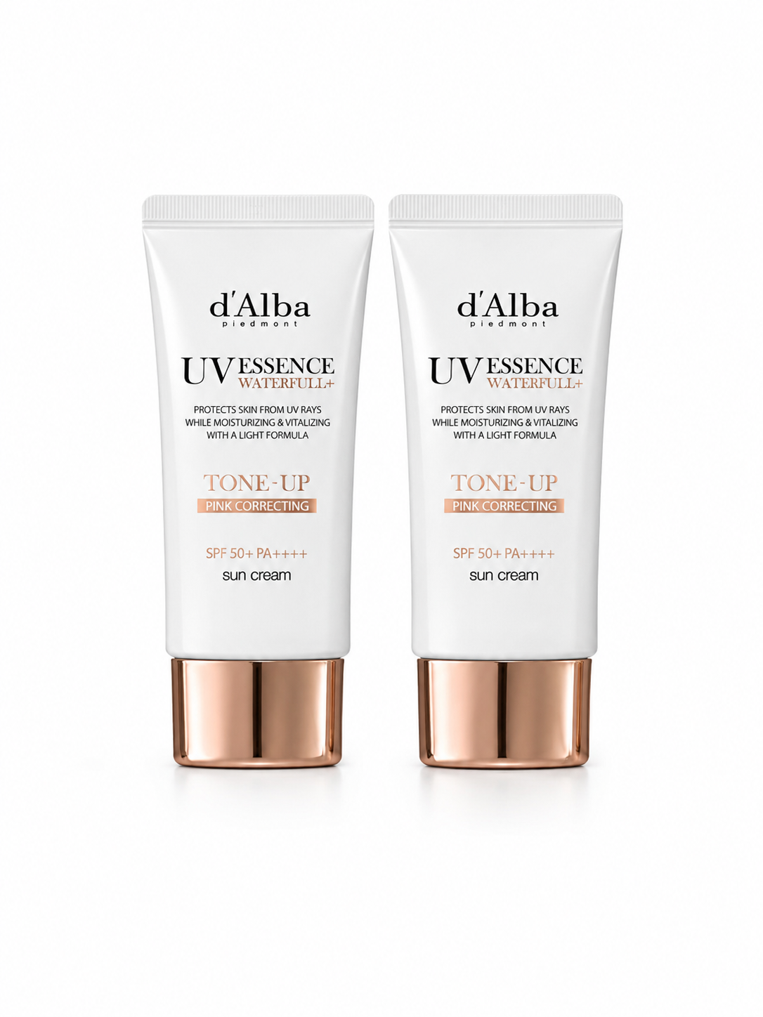 d’Alba Piedmont UV Essence Waterfull+ Tone-Up Pink Correcting Sun Cream SPF50+ PA++++ (2’li)