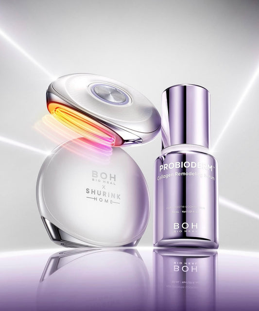 BOH Bio Heal Shurink Home Cilt Sıkılaştırma Cihazı ve Probioderm Collagen Remodeling Serum Seti