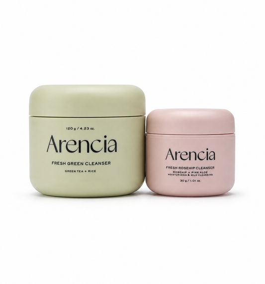 Arencia Fresh Green Cleanser + Fresh Rosehip Cleanser Set