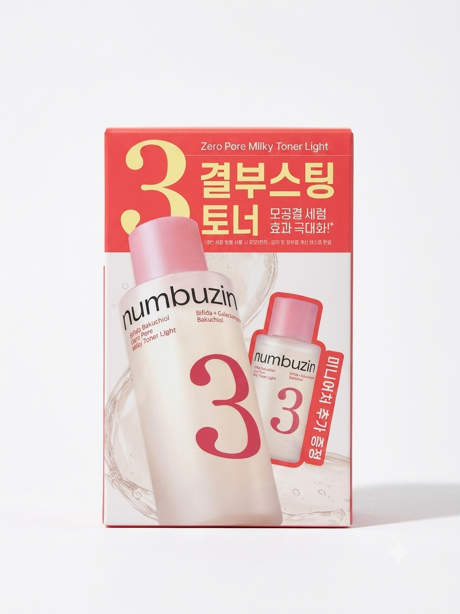 numbuzin No.3 Zero Pore Milky Toner Light