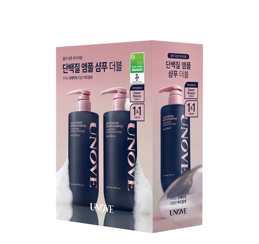 UNOVE Deep Damage Onarıcı Şampuan 1+1 Seti 500 ml