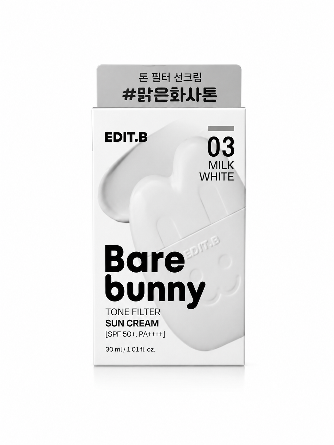 EDIT.B Bare Bunny Tone Filter Güneş Kremi 03 Milk White SPF50+ PA++++ 30 ml