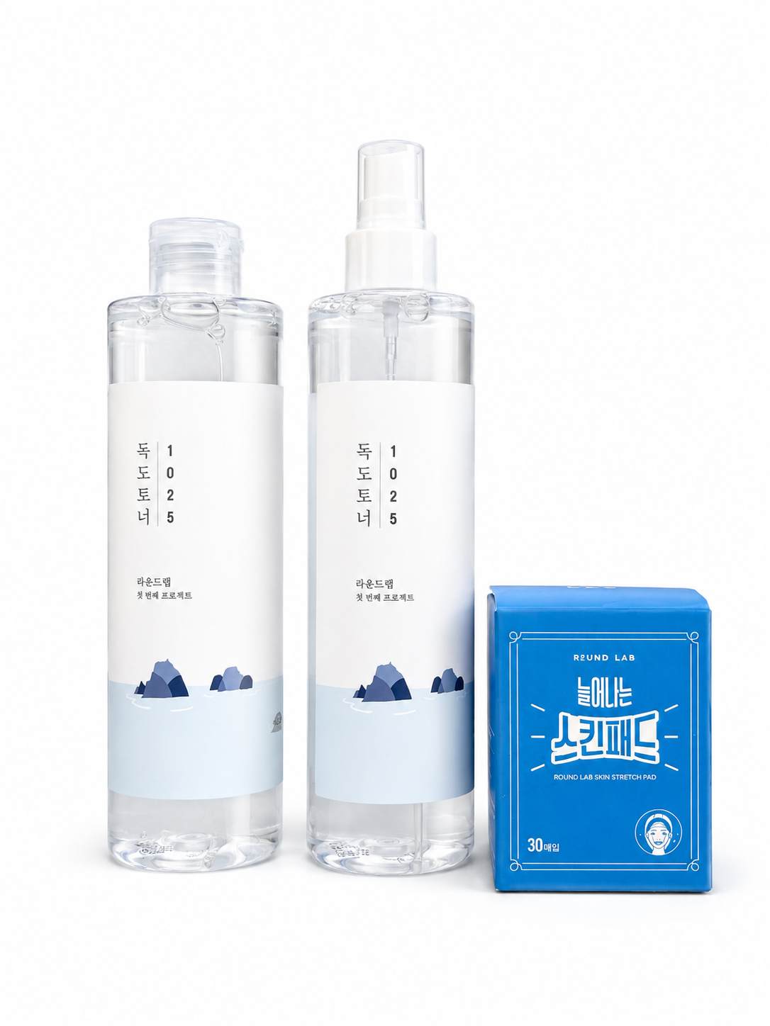 Round Lab 1025 Dokdo Toner + Dokdo Mist + Skin Stretch Pad Set